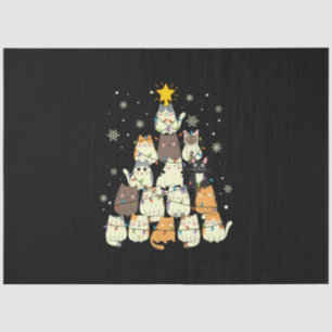 Merry Xmas Cat Christmas Tree Tissue Paper