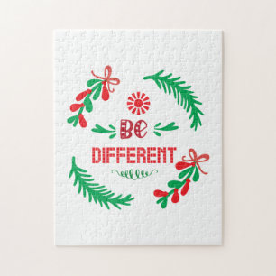 Merry Xmas Christmas Be Different Jigsaw Puzzle