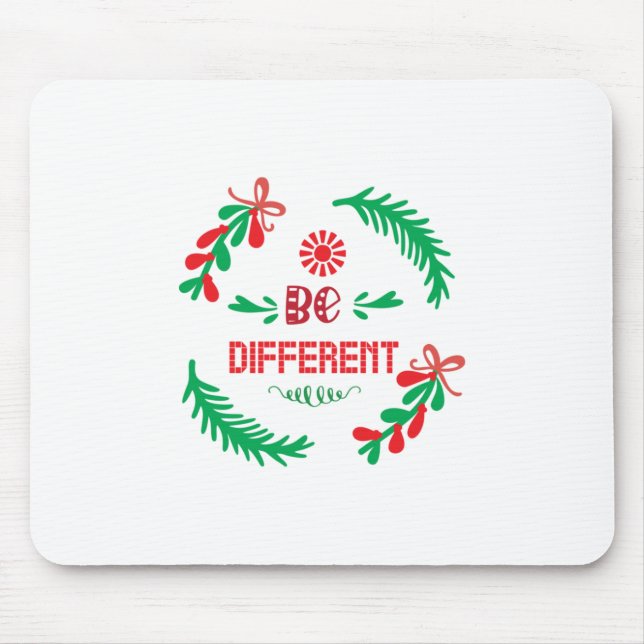 Merry Xmas Christmas Be Different Mouse Mat (Front)