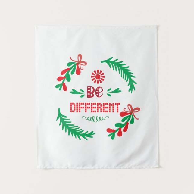 Merry Xmas Christmas Be Different Tapestry (Front)
