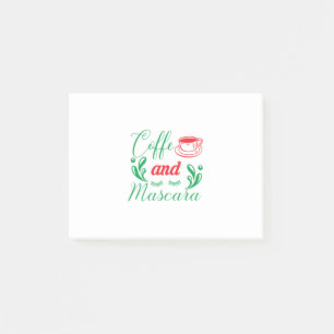 Merry Xmas Coffee And Mascara Post-it Notes