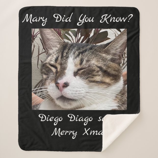 Merry Xmas Diego Diago! Sherpa Blanket (Front)