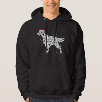 Merry Xmas English Setter Dog Christmas Hoodie