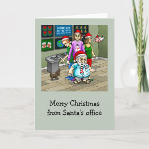 Merry Xmas from Santa Claus Holiday Card