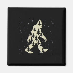 Merry Xmas Funny Bigfoot Santa Squatch Christmas T Magnet