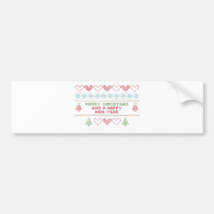 merry xmas happy new year bumper sticker