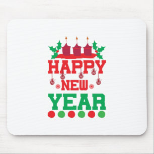 Merry Xmas Happy New Year Mouse Mat