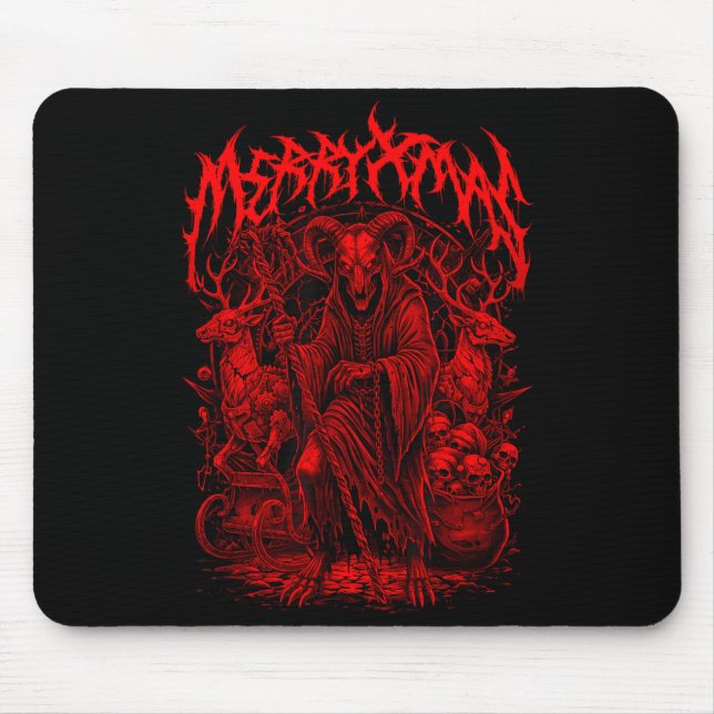 Merry Xmas Heavy Metal Band Parody Death Metal Vin Mouse Mat (Front)