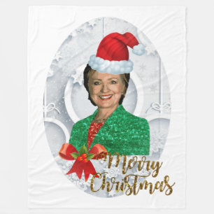 merry xmas Hillary clinton blanket