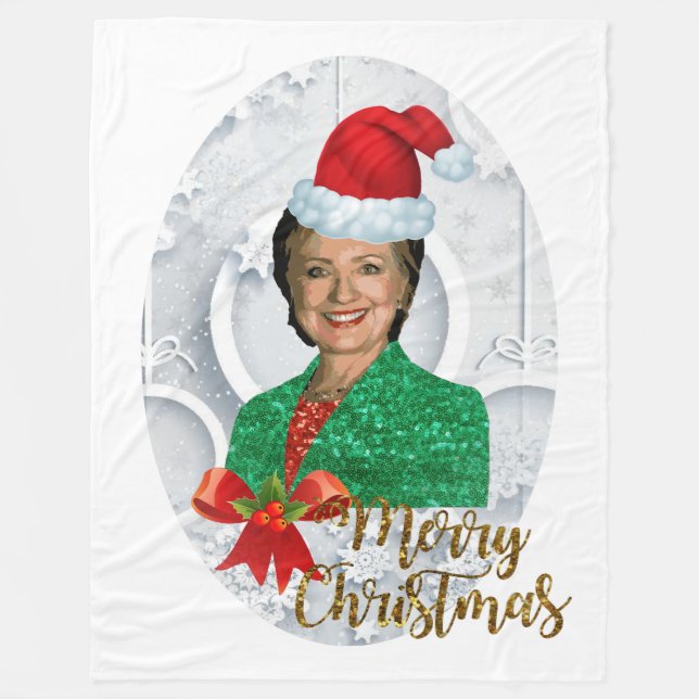 merry xmas Hillary clinton blanket (Front)