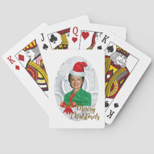 merry xmas Hillary clinton Playing Cards