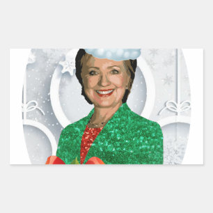merry xmas Hillary clinton Rectangular Sticker