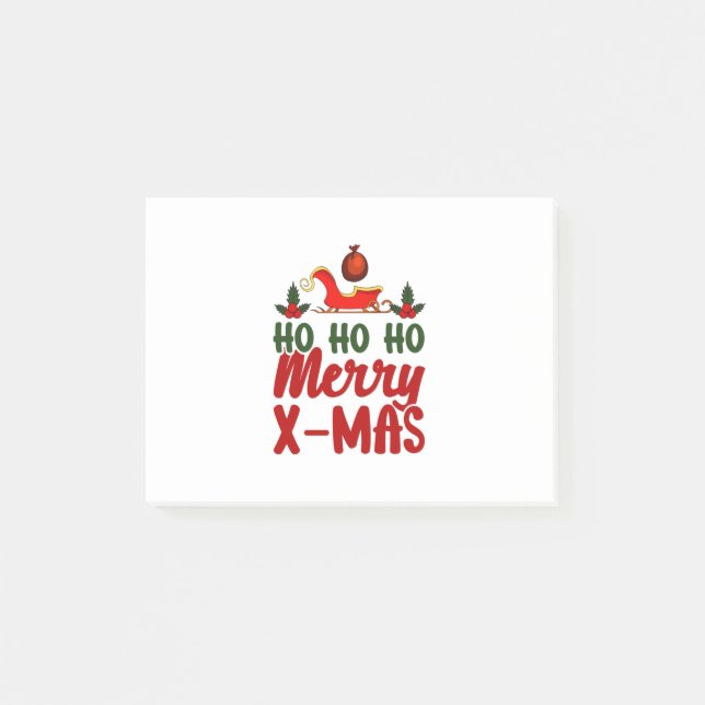 Merry Xmas Ho Ho Ho Merry Xmas Post-it Notes (Front)