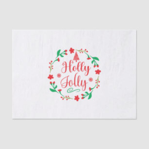 Merry Xmas Holly Jolly Tissue Paper