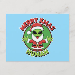 Merry Xmas Human Holiday Postcard