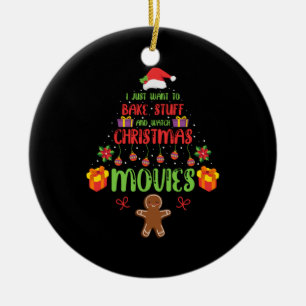 Merry Xmas I Just Want To Bake Stuff Ceramic Tree Decoration