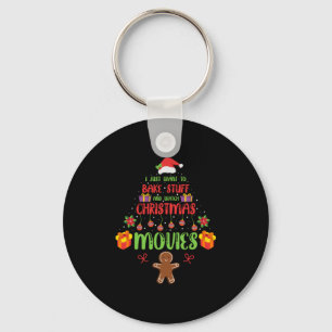 Merry Xmas I Just Want To Bake Stuff Key Ring