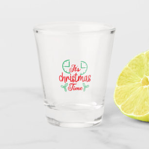 Merry Xmas It Is Christmas Time Shot Glass