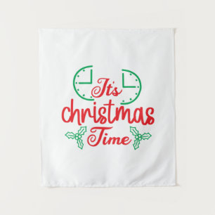 Merry Xmas It Is Christmas Time Tapestry