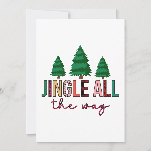 Merry Xmas Jingle All The Way Holiday Card (Front)