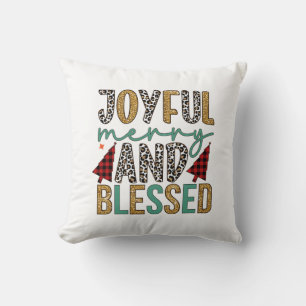 Merry Xmas Joyful Merry And Blessed Cushion