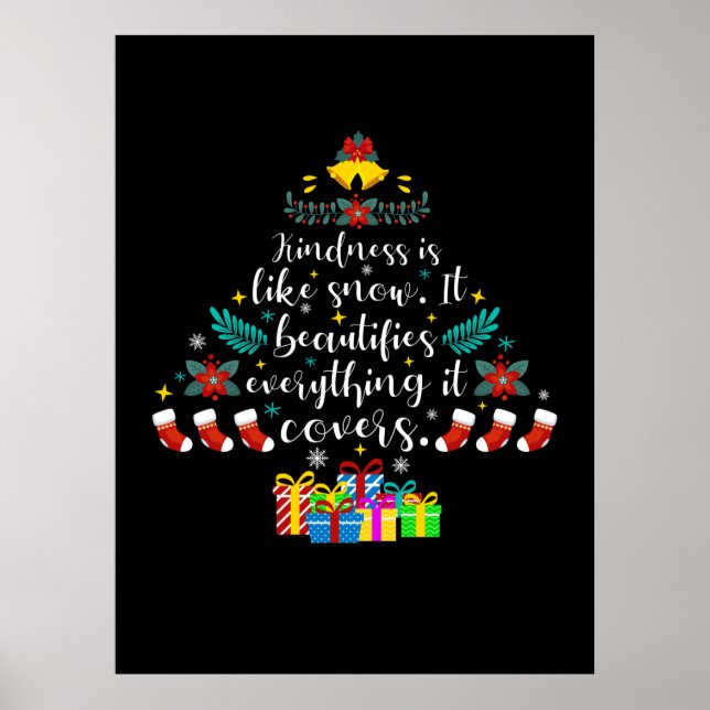 Merry Xmas Kindness Is Like Snow It Poster (Front)