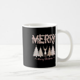 Merry Xmas Leopard Cheetah Buffalo Pink Plaid Chri Coffee Mug