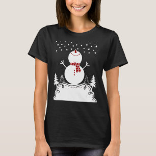 Merry Xmas Let It Snow Snowman Christmas Snowflak T-Shirt