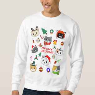 MERRY XMAS, Meowy Catmas Tree, Cat Christmas Gift Sweatshirt
