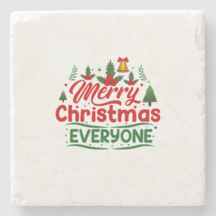 Merry Xmas Merry Christmas Everyones Stone Coaster
