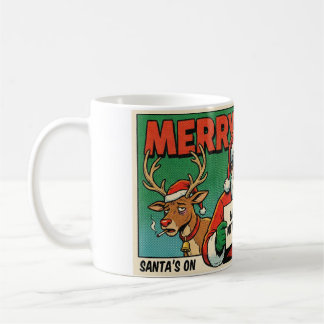 Merry Xmas Mess Funny Christmas Mug - Naughty Sant