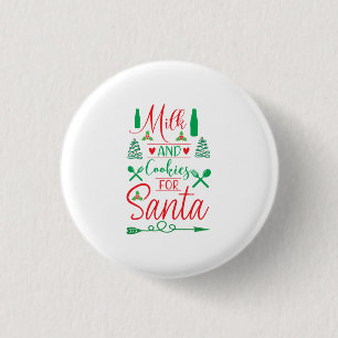 Merry Xmas Milk And Cookies For Santa 3 Cm Round Badge