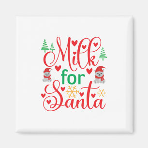 Merry Xmas Milk For Santa Magnet