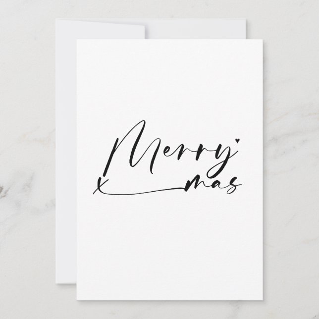 Merry Xmas - minimalistic typography card (Front)
