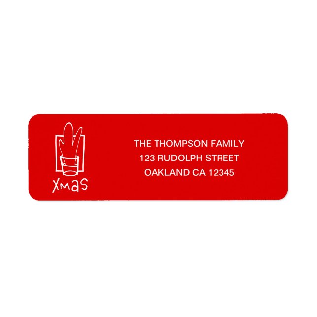 Merry Xmas Return Address  (Front)