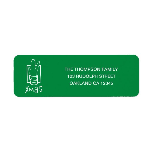 Merry Xmas Return Address  (Front)