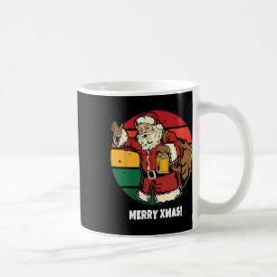 Merry Xmas Santa Claus Retro Vintage Sunset Happy  Coffee Mug