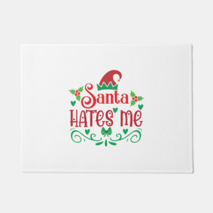 Merry Xmas Santa Hates Me Doormat