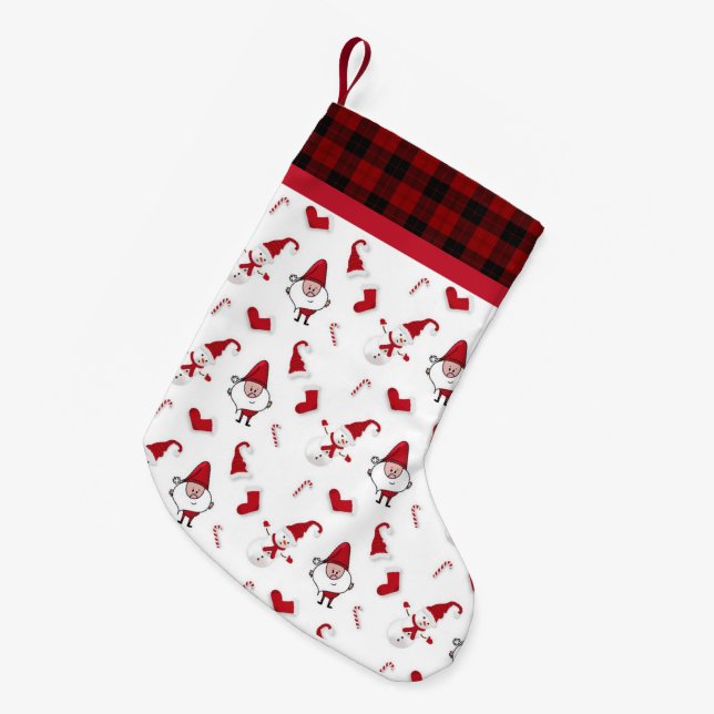MERRY XMAS SANTA SMALL CHRISTMAS STOCKING (Front (Hanging))