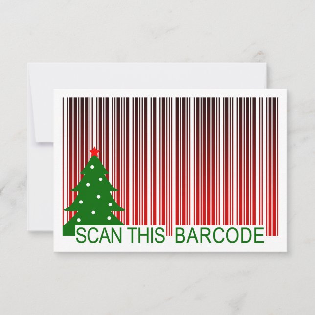 MERRY XMAS : scan this barcode Invitation (Front)