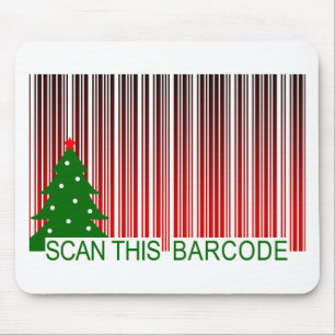 MERRY XMAS : scan this barcode Mouse Mat