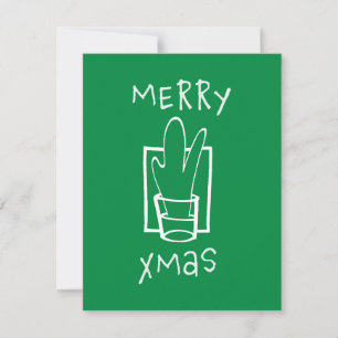 Merry Xmas Shot Glass Holiday Card
