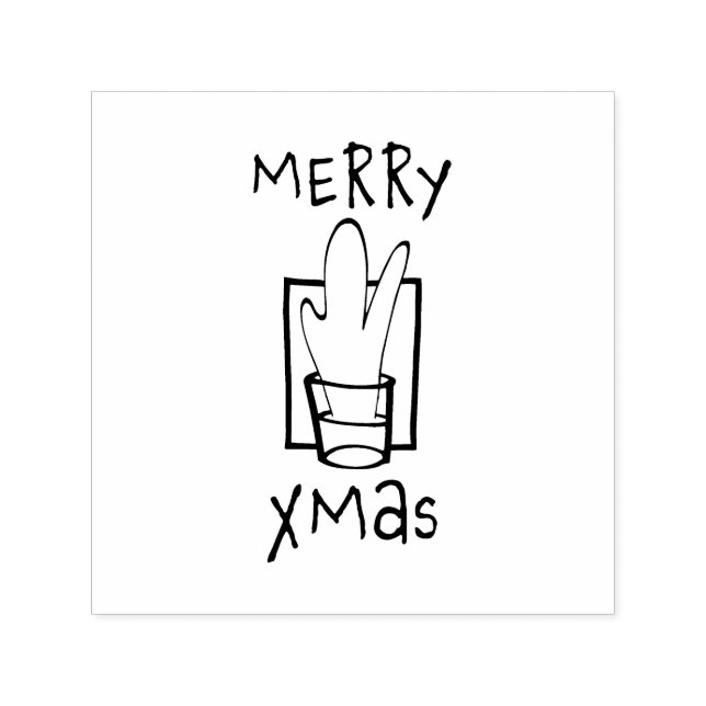 Merry Xmas Shots Self-inking Stamp (Design)