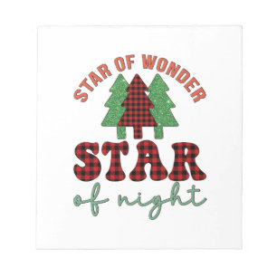 Merry Xmas Star Of Wonder Star Of Night Notepad