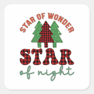 Merry Xmas Star Of Wonder Star Of Night Square Sticker