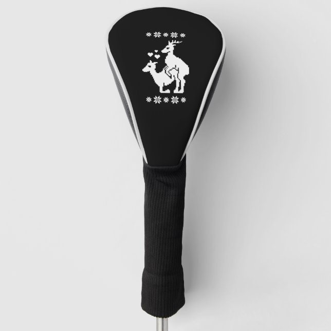 Merry Xmas Ugly Christmas Golf Head Cover (Front)
