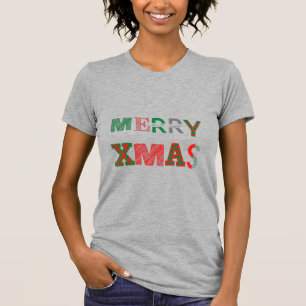 Merry Xmas Women Grey T-Shirt