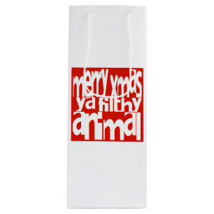 Merry Xmas Ya Filthy Animal Xmas Wine Tote Bag
