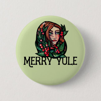 Merry Yule 6 Cm Round Badge