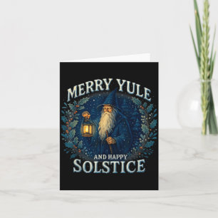 Merry Yule And Happy Solstice Mystic Winter Quote  Card